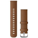 Garmin Ersatzarmband 22mm Leder Braun mit Naht/Silber...
