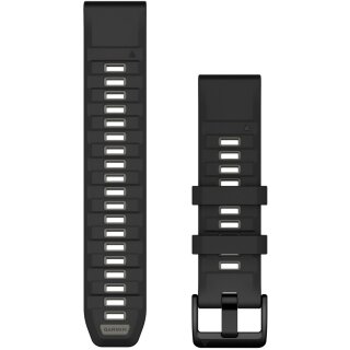Garmin Ersatzarmband QuickFit 22mm Silikon Schwarz/Kieselgrau