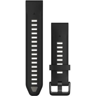 Garmin Ersatzarmband QuickFit 20mm Silikon Schwarz/Kieselgrau