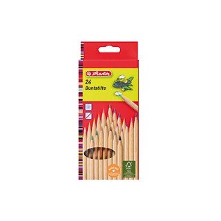 Herlitz Buntstifte natur FSC Holz 24er Hängeschachtel