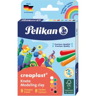 Pelikan Knete Creaplast« 198/8FS. 8 Farben Faltschachtel
