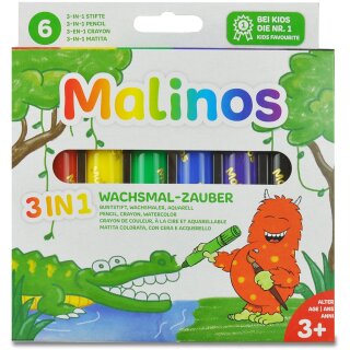 Malinos Wachsmalstifte Wachsmal-Zauber 6 Farben 3+
