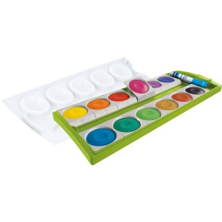 Pelikan Farbkasten K12 Grün inkl. Deckweiß. 12 Farben
