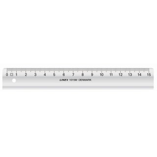 LINEX 1015M Schul-Lineal 150 mm lang 22 mm breit glasklar