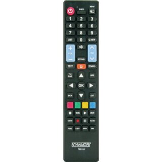 Schwaiger Fernbedienung für LG TVs. schwarz. 49 Tasten