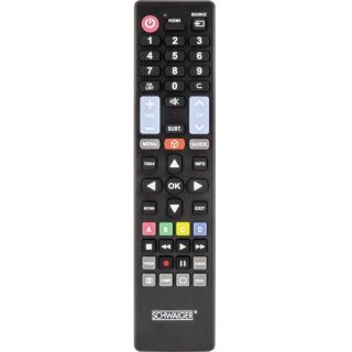 Schwaiger Fernbedienung 5 in 1 vorprogrammiert Schwarz