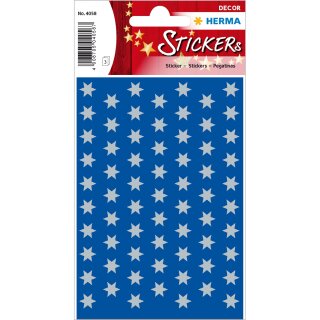 HERMA DECOR STERNE SILBER Ø8 mm