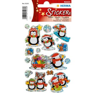 HERMA MAGIC WEIHN. WINTER PINGUINE. PRISMATICF