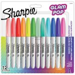 Sharpie Marker Permanentmarker Fine Glam Pop 12er Blister