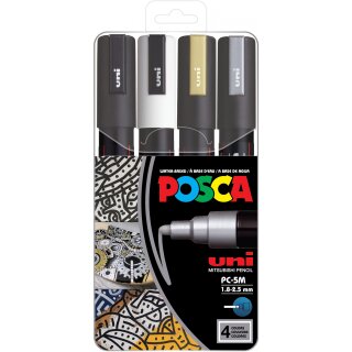 POSCA Marker UNI PC-5M 4er Set