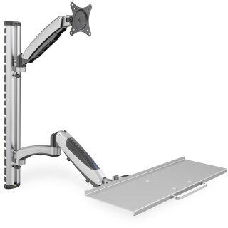 Wandhalterung für 1 Monitor + Tastaturhalterung 69cm 27" 8kg Digitus DA-90354