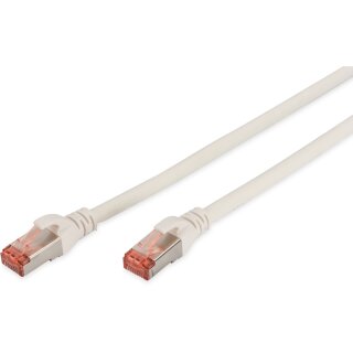 DIGITUS Patchkabel Cat6 S/FTP 2xRJ45 0.25m weiß Hebelschutz