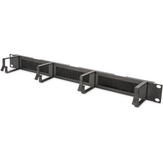 DIGITUS Rangierpanel 1HE 19" 4xBügel mit Bürstenleise schw.