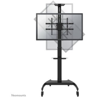 Mobiler Bodenständer für Flachbild-Fernseher bis 70" (178 cm). 90° drehen 50KG PLASMA-M1900E Neomounts