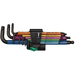 Wera 950/9 Hex-Plus Multicol 1 SB Winkelschlüsselsatz met BL