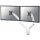 Neomounts DS70-250WH2 Tischhalterung für 2 Monitore bis 81cm 32" 9KG Weiß