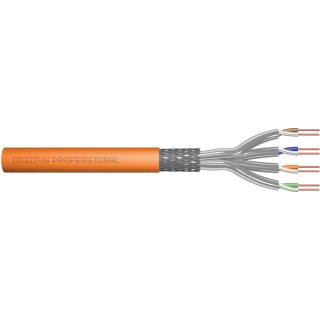 DIGITUS CAT.7 S/FTP Verlegekabel. 100m. simplex.100m.orange