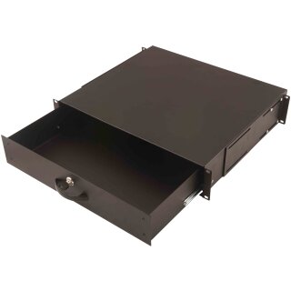 DIGITUS Schublade 2HE 483mm schwarz abschließbar