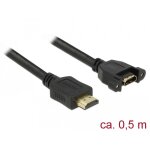 DELOCK Kabel HDMI-A Stecker > HDMI-A Buchse zum Einbau...