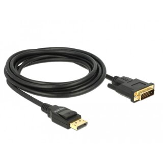 DELOCK Kabel Displayport 1.2 Stecker > DVI 24+1 Stecker Passiv 3 m schwarz