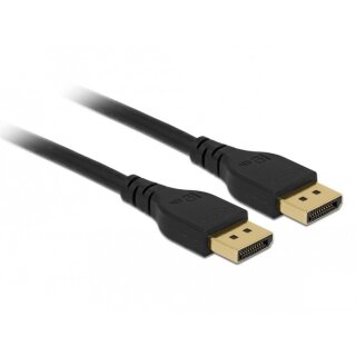 DELOCK DisplayPort Kabel 8K 60Hz 2m DP 8K zertifiziert ohne Einrastfunktion