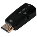 Logilink HDMI Adapter A/M zu VGA/F + 3.5 mm/W. 1080p. schw.