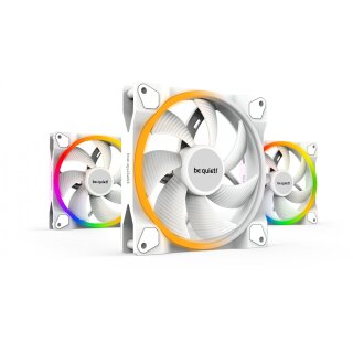 140mm be quiet! LIGHT WINGS White PWM Triple-Pack