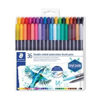 STAEDTLER Fasermaler Doppelspitze wasserverm.36ST