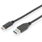 DIGITUS USB 2.0 Anschlusskabel Typ C -A St/St 1.0m. sw