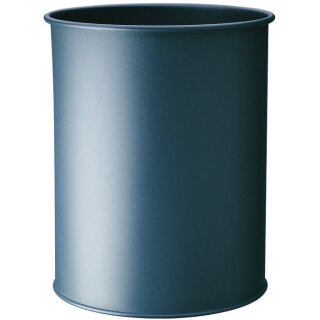 DURABLE Papierkorb Metall rund 15 Liter Anthrazit