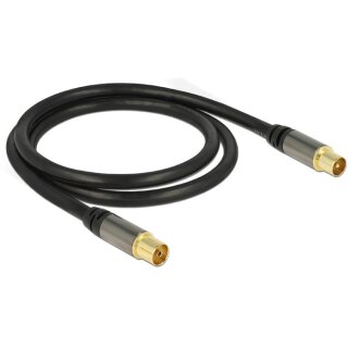DELOCK Kabel IEC Stecker > IEC Buchse RG-6/U 1m