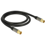 DELOCK Kabel IEC Stecker > IEC Buchse RG-6/U 1m
