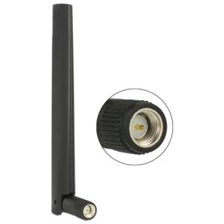 DELOCK Antenne ZigBee Multi Bluetooth. GSM. LTE. UMTS. WLAN IEEE 802.11 b/g/n SMA 1 - 4.3 dBi omni Gelenk schwarz