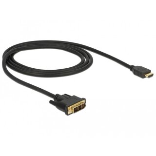 DELOCK Kabel DVI 18+1 Stecker > HDMI-A Stecker 1 m schwarz