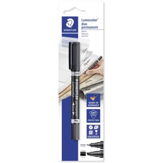 STAEDTLER Zweispitzmarker Lumocolor permanent BK retail
