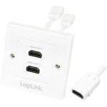 Logilink HDMI Adapter. wall socket. 2-port. white