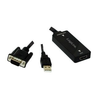 Logilink Konverter VGA m. Audio zu HDMI konform m.High Spee