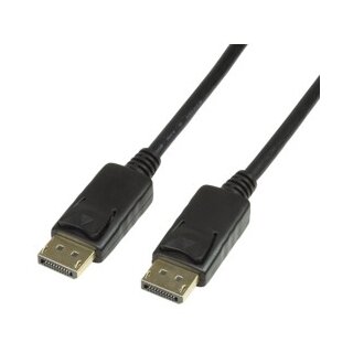Logilink DisplayPort-Kabel. DP/M zu DP/M. 4K/60 Hz. schw. 5m