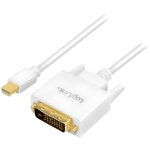 Logilink Mini DisplayPort-Kabel DP 1.2 zu DVI. weiß...
