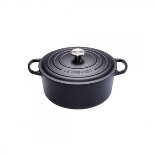 Le Creuset Signature Bräter rund 20 cm schwarz