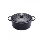 Le Creuset Signature Bräter rund 20 cm schwarz
