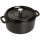Staub La Cocotte 24cm rund. schwarz. Gusseisen