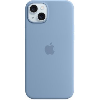 Silikon Case iPhone 15 Plus mit MagSafe (winterblau)