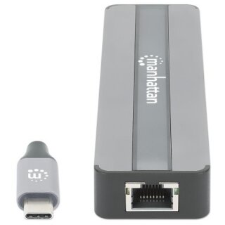 MANHATTAN 7-in-1 Dockingstation HDMI RJ45 2xUSB-A SD/MicroSD