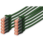 DIGITUS CAT 6 S/FTP Patchkabel. 10 Stück. 1m. grün