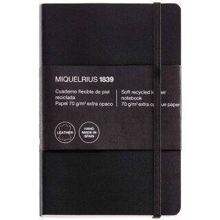 Miquelrius LEATHER1839 Notizbuch 104x150 SQU 5mm Index.200Bl (Speditionsversand)