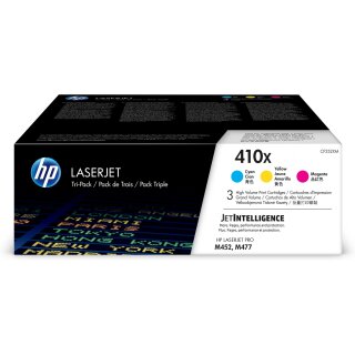 HP 410X original LaserJet Toner cartridge CF325XM Cyaan Magenta Yellow High Yield 3-pack