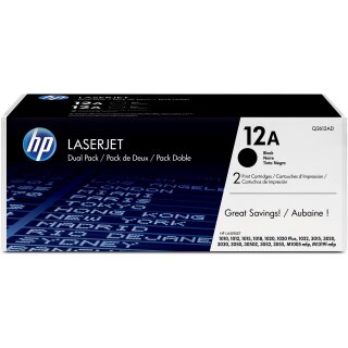 HP 12AD Laserjet Original Toner schwarz Standardkapazitt 2 x 2.000 Seiten 2er-Pack