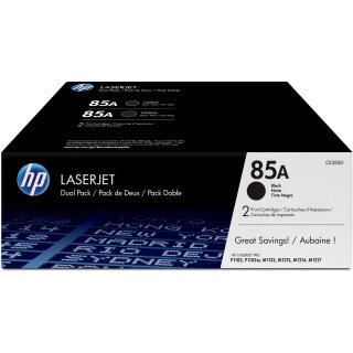 HP 85A original LaserJet Toner cartridge CE285AD black standard capacity 1.600 pages 2-pack
