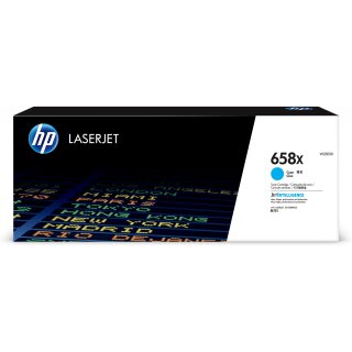 HP 658X Cyan LaserJet Toner Cartridge